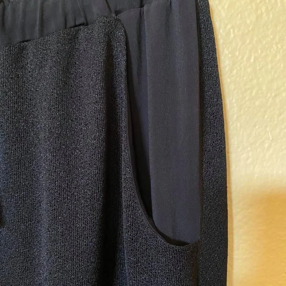 Eva Varro Sheer Drawstring Jogger Pant Size L Black - Picture 4 of 8